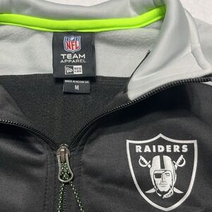 Las Vegas Raiders Pullover 1/4 Zip Fleece Jacket by New Era NFL Mens Medium NWOT
